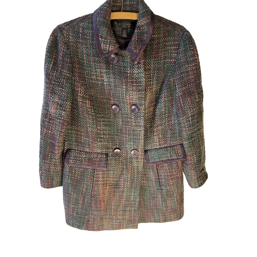 Vtg Apostrophe Wool Blend Women Jacket 12 Academia Classy Garden‎ Preppy Artsy